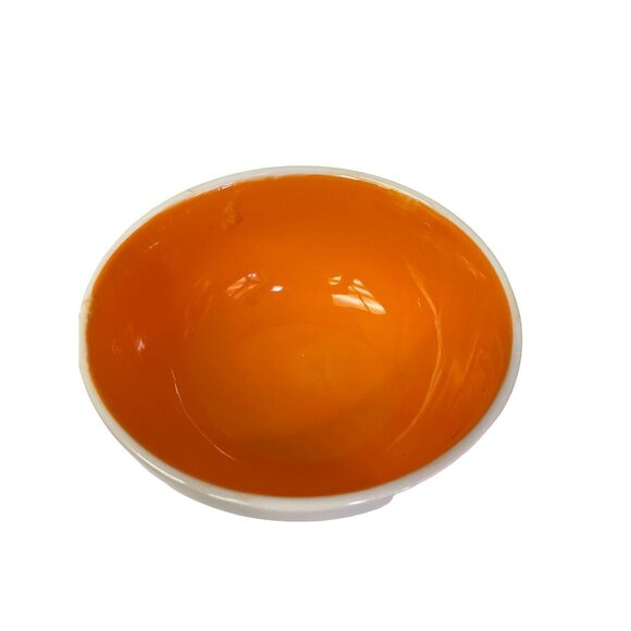 RAE Dunn Artisan Collection White Orange Halloween Hocus Pocus Bowl 5"H x 8.5"W - Picture 6 of 11